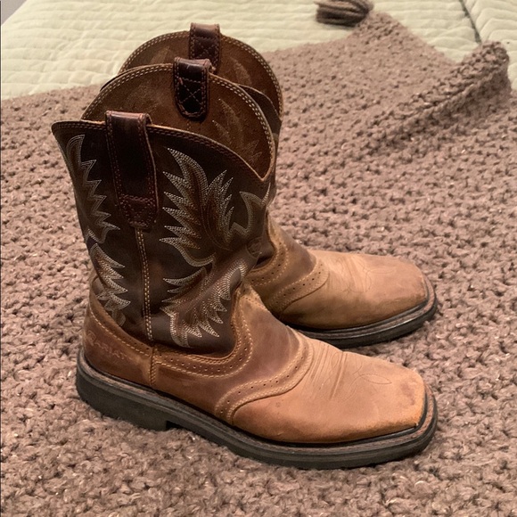 Rustic Brown Cowboy Boots - Picture 3 of 6